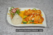 24C 24C. Mango Soße mit gebackenem Hühnerfleisch